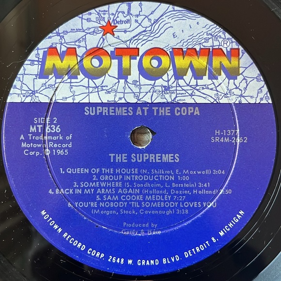 The Supremes - “Supremes Live At The Copa” Vinyl LP - Picture 5 of 5